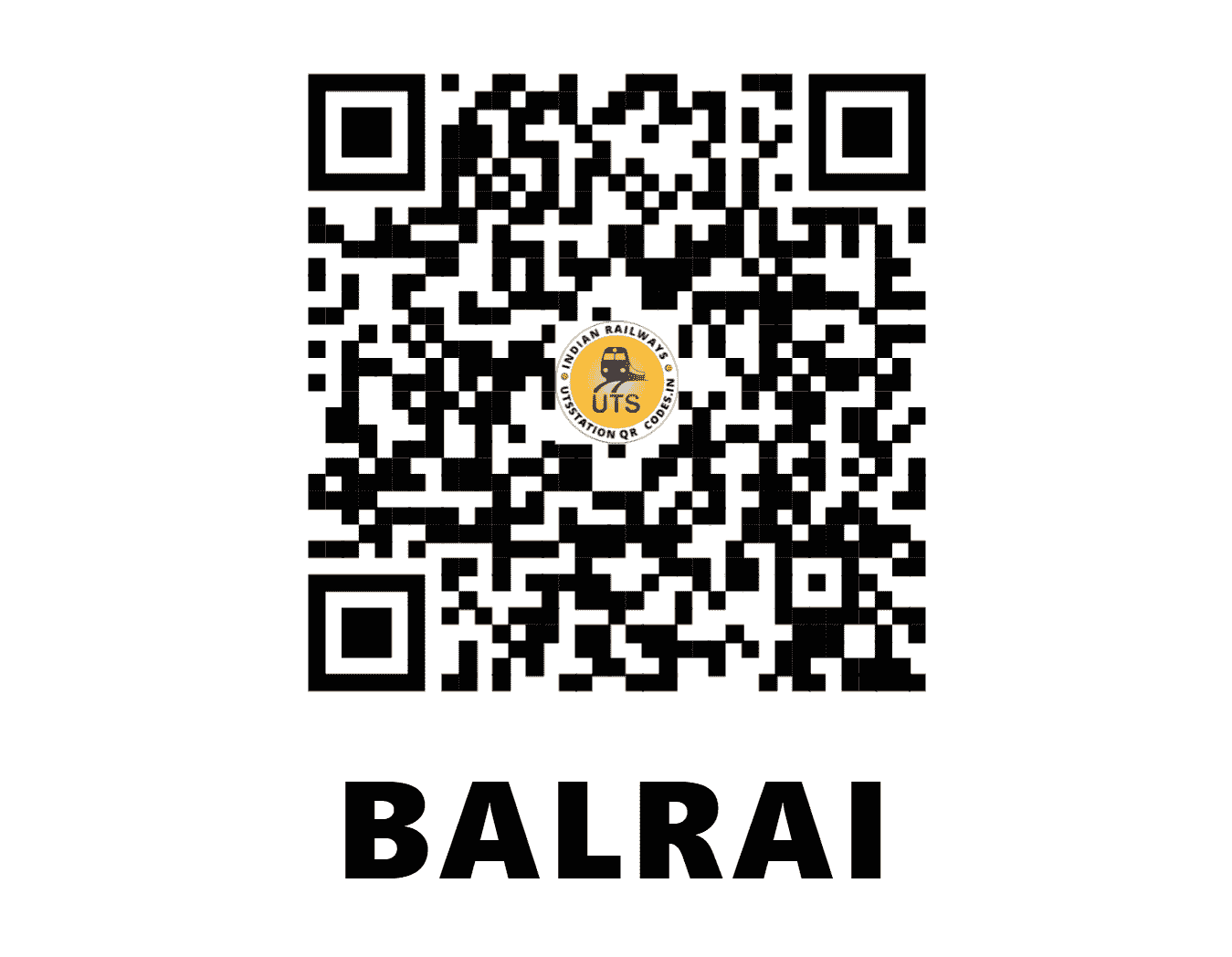 UTS QR Code for BALRAI - BBL - NC (UTTAR PRADESH)